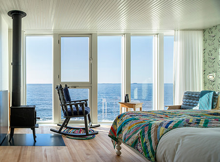 Zimmer Fogo Island Inn, Luxushotel, Neufundland, Kanada